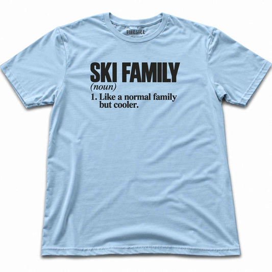 Ski Familydefinition T-shirt - Light Blue