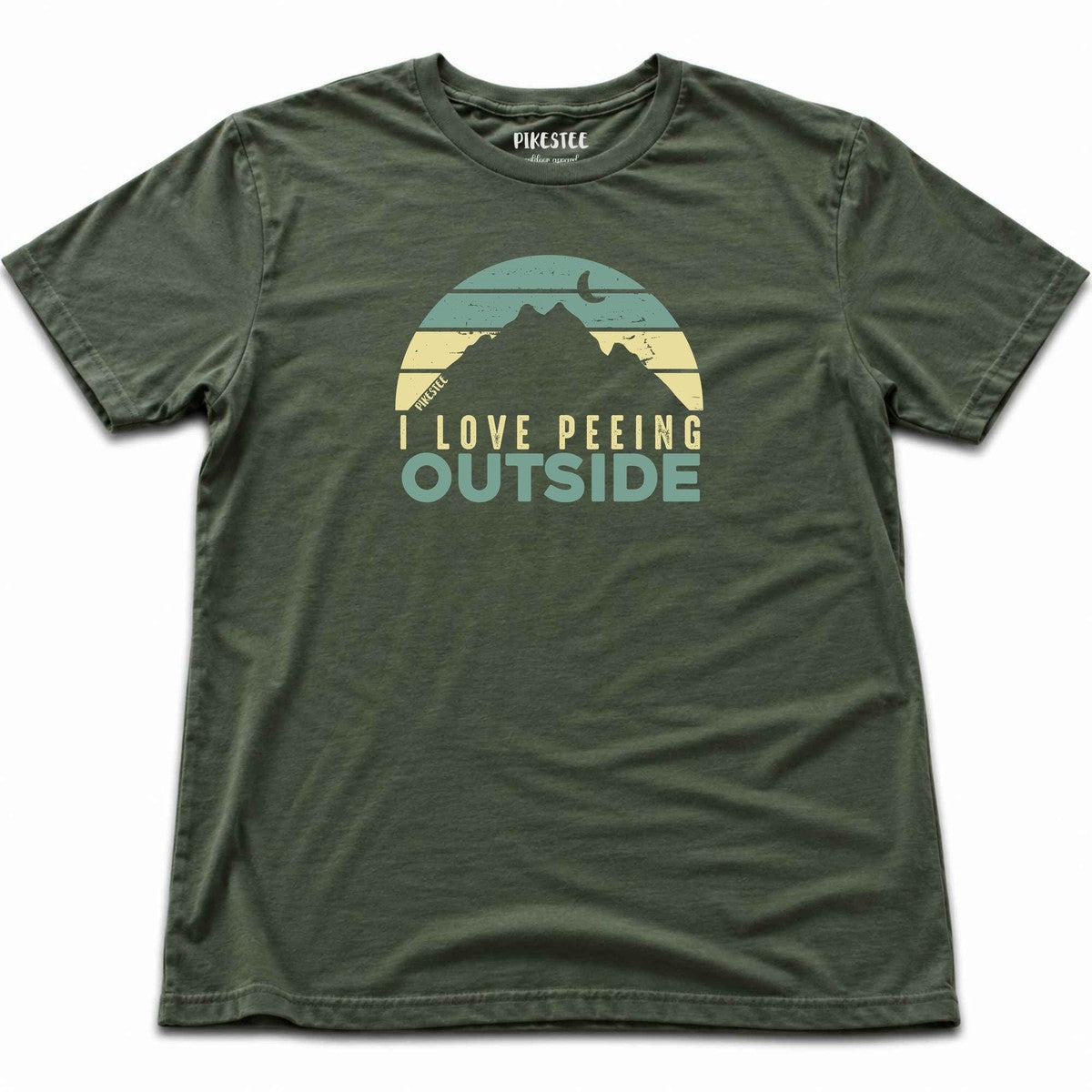 I Love Peeing Outside T-shirt - Military Green