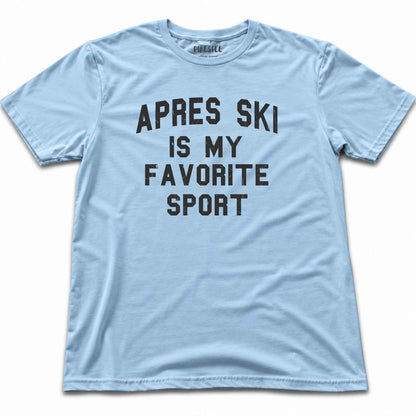 Apres Ski Favorite Sport T-shirt - Light Blue