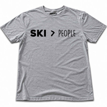 Ski Over People T-shirt - Sport Grey