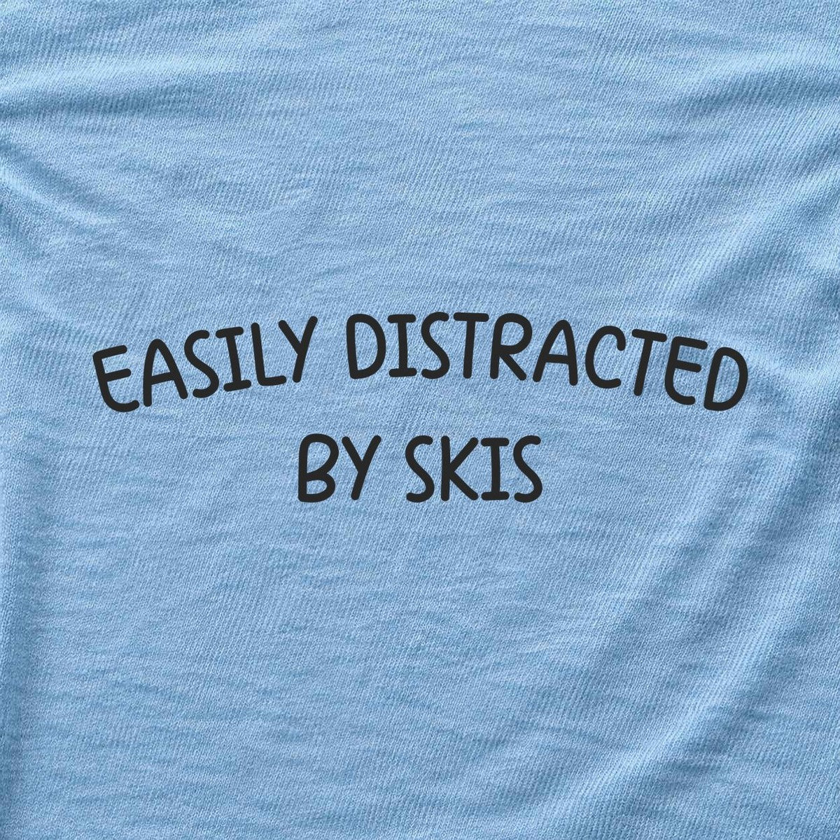 Easily Distracted By Skis T-shirt - Light Blue - hero
