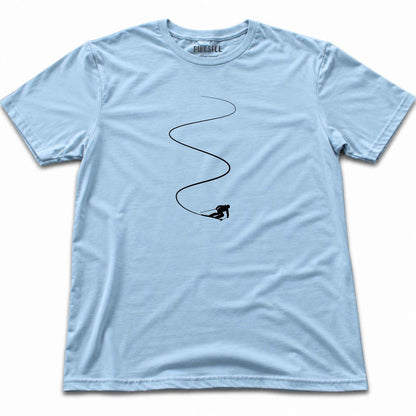 Ski Slalom T-shirt - Light Blue