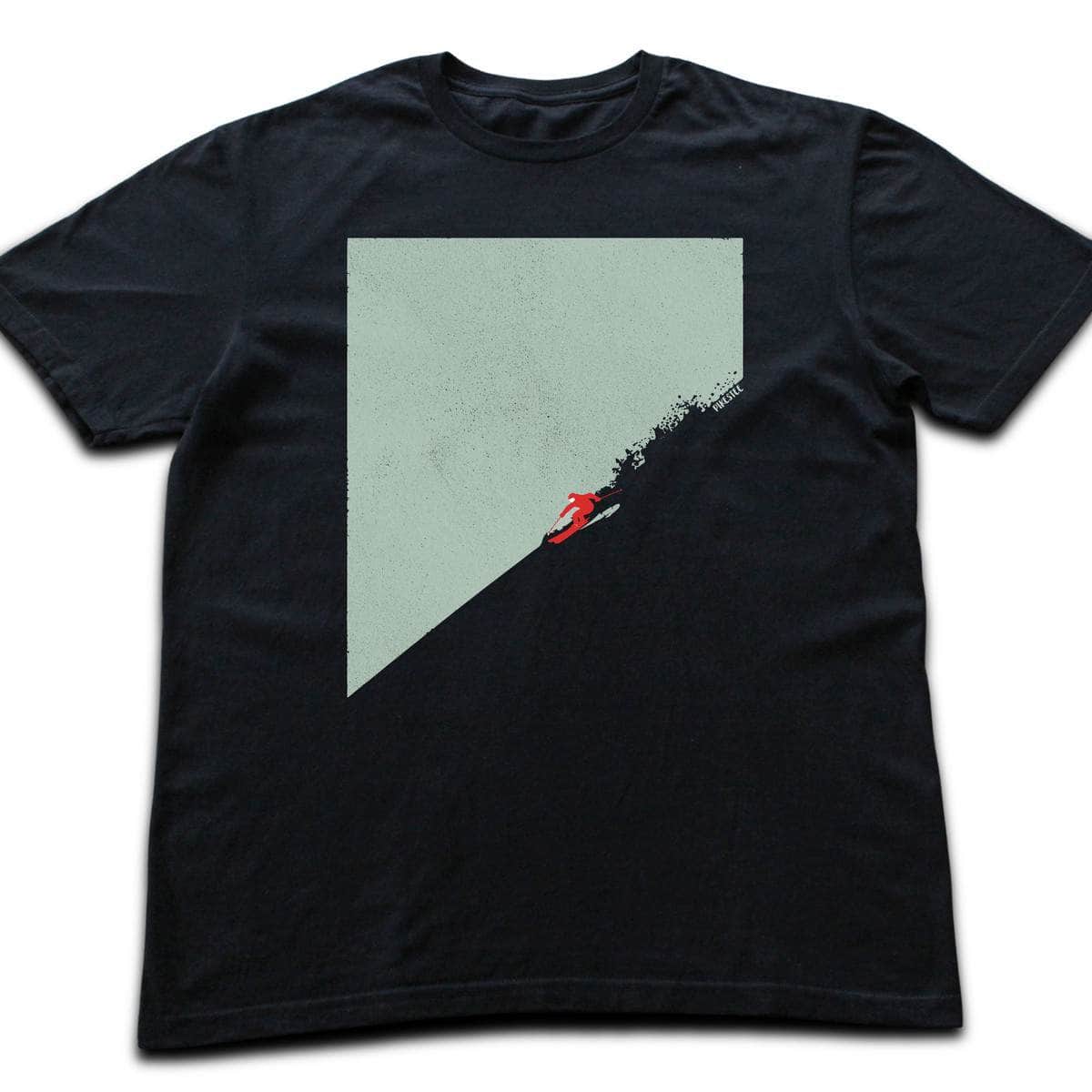 Ski Descent Path T-shirt Black