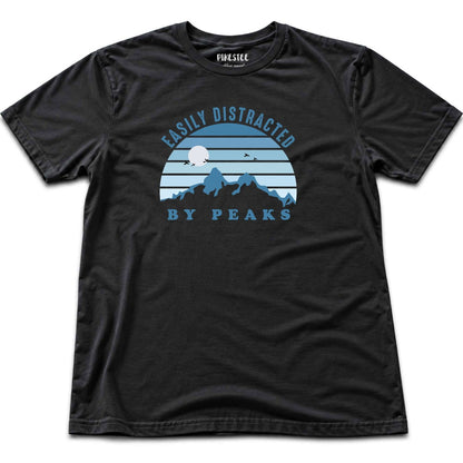 Easily Distracted By Peaks T-shirt - Black