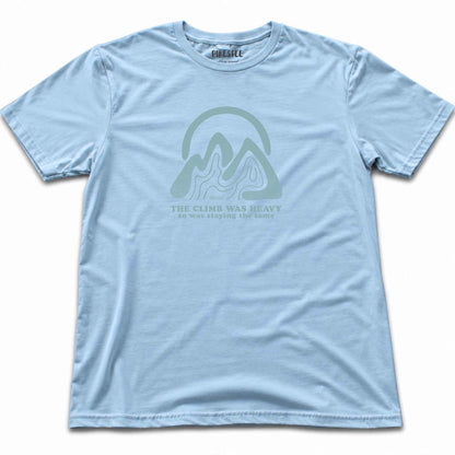 The Climb Was Heavy T-shirt - Light Blue