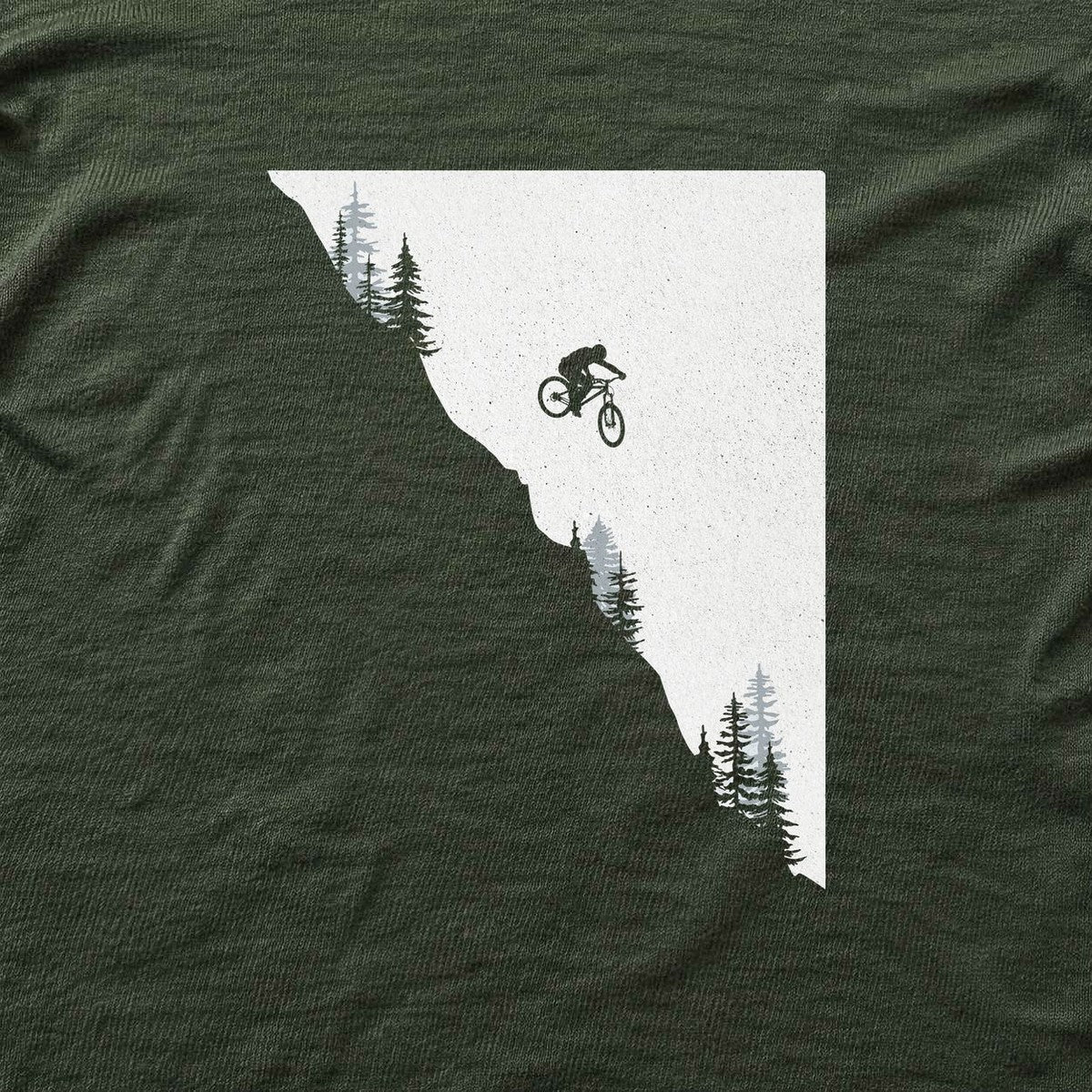 Mountain Bike Jump T-shirt - Military Green - hero