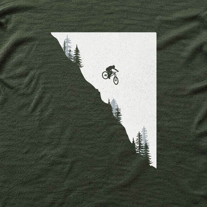 Mountain Bike Jump T-shirt - Military Green - hero