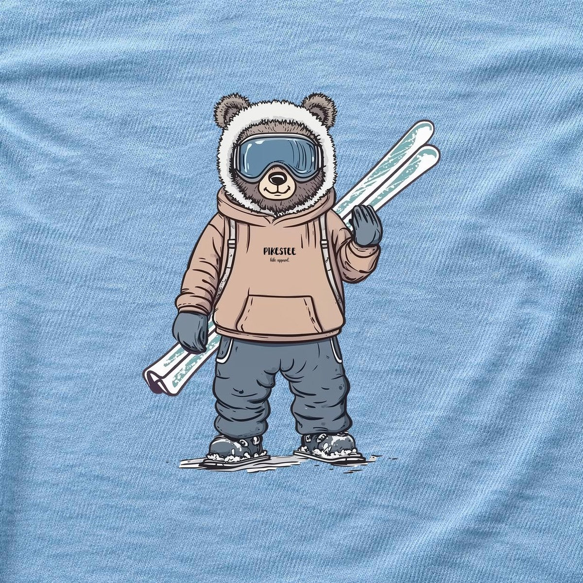 Ski Bear T-shirt - Light Blue - hero