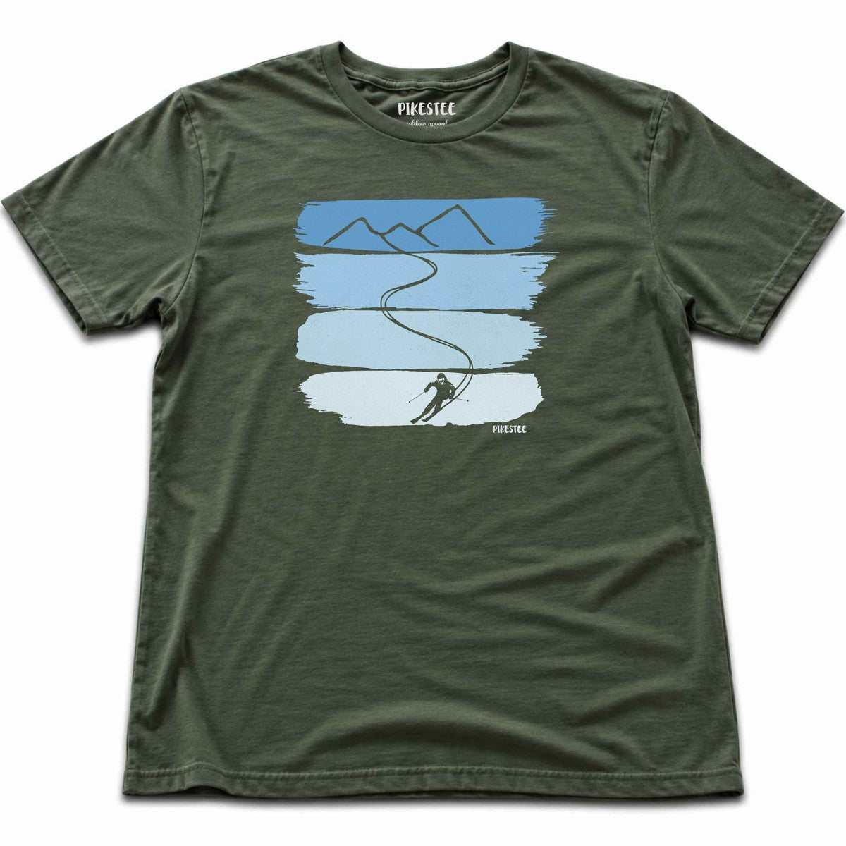 Gradient Ski Path T-shirt - Military Green
