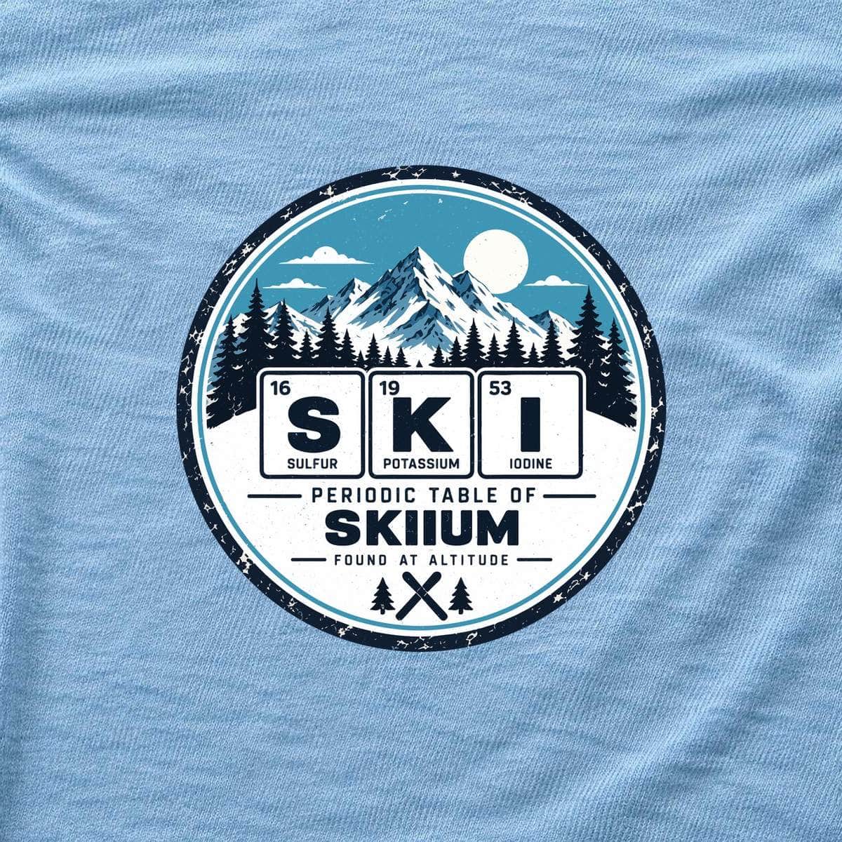 Ski Element Badge T-shirt - Light Blue - hero