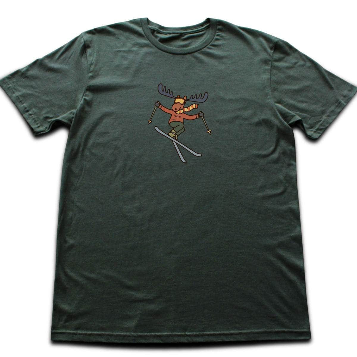 Moose Jump T-shirt - Military Green