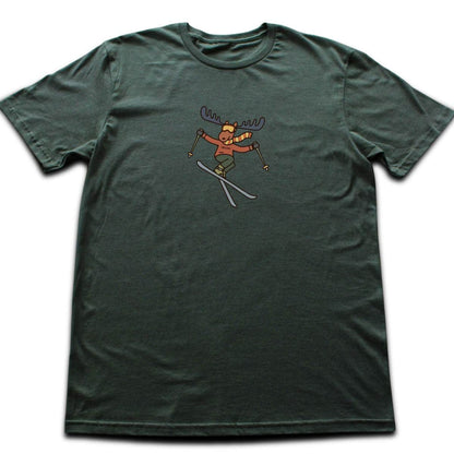 Moose Jump T-shirt - Military Green
