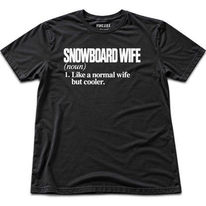 Snowboard Wife T-shirt - Black