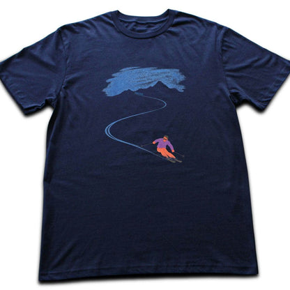 Ski Path Vintage T-shirt - Navy