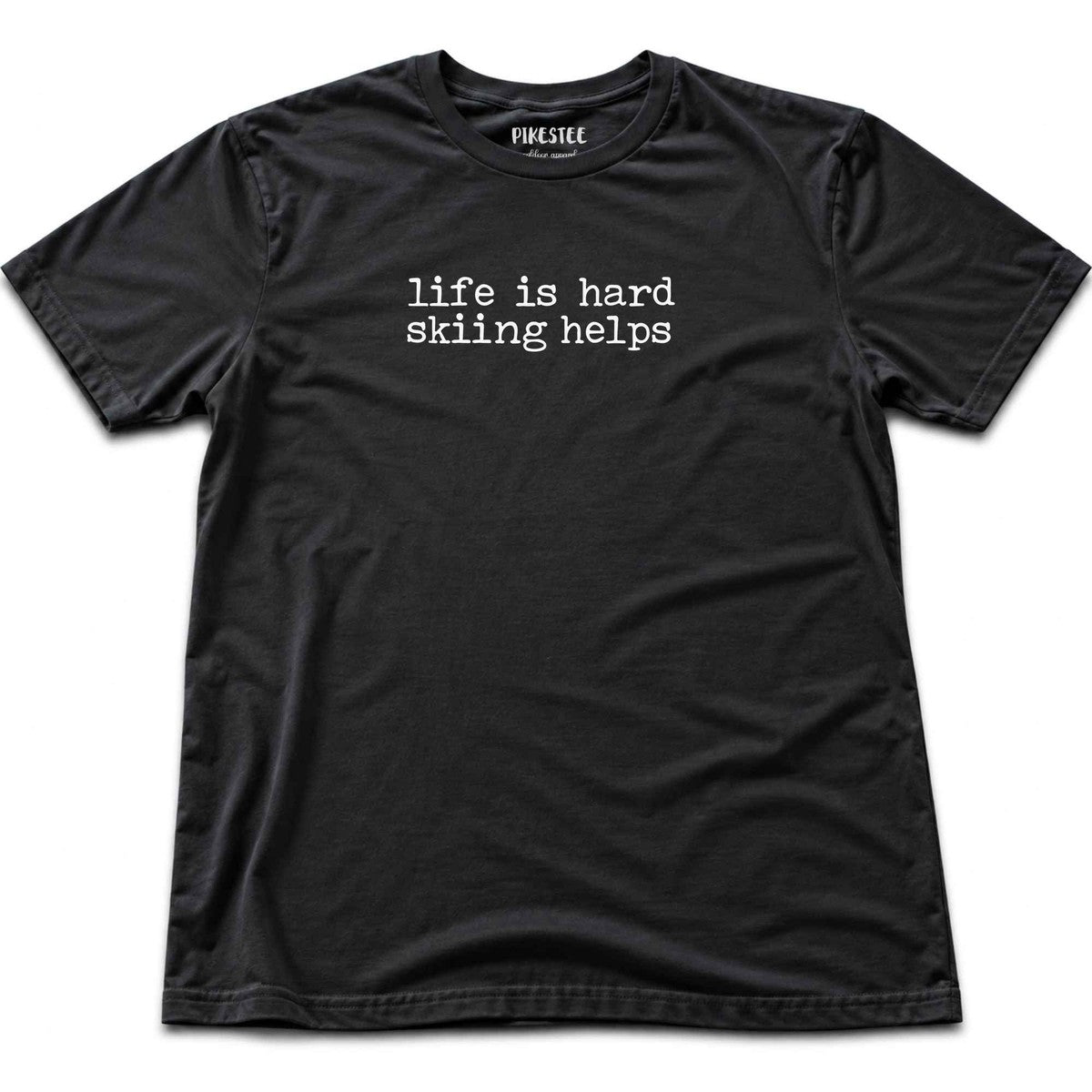 Skiiing Helps T-shirt - Black
