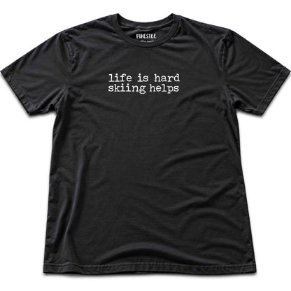 Skiiing Helps T-shirt - Black