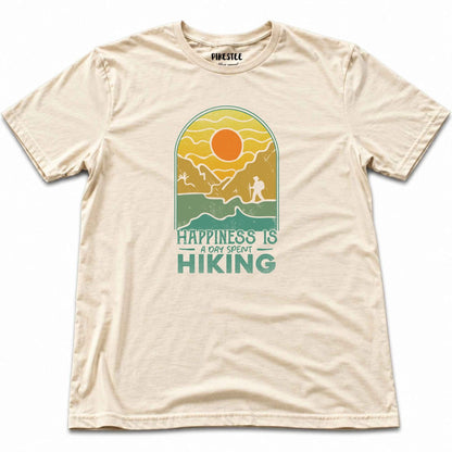Happiness Is Hiking T-shirt - Natural