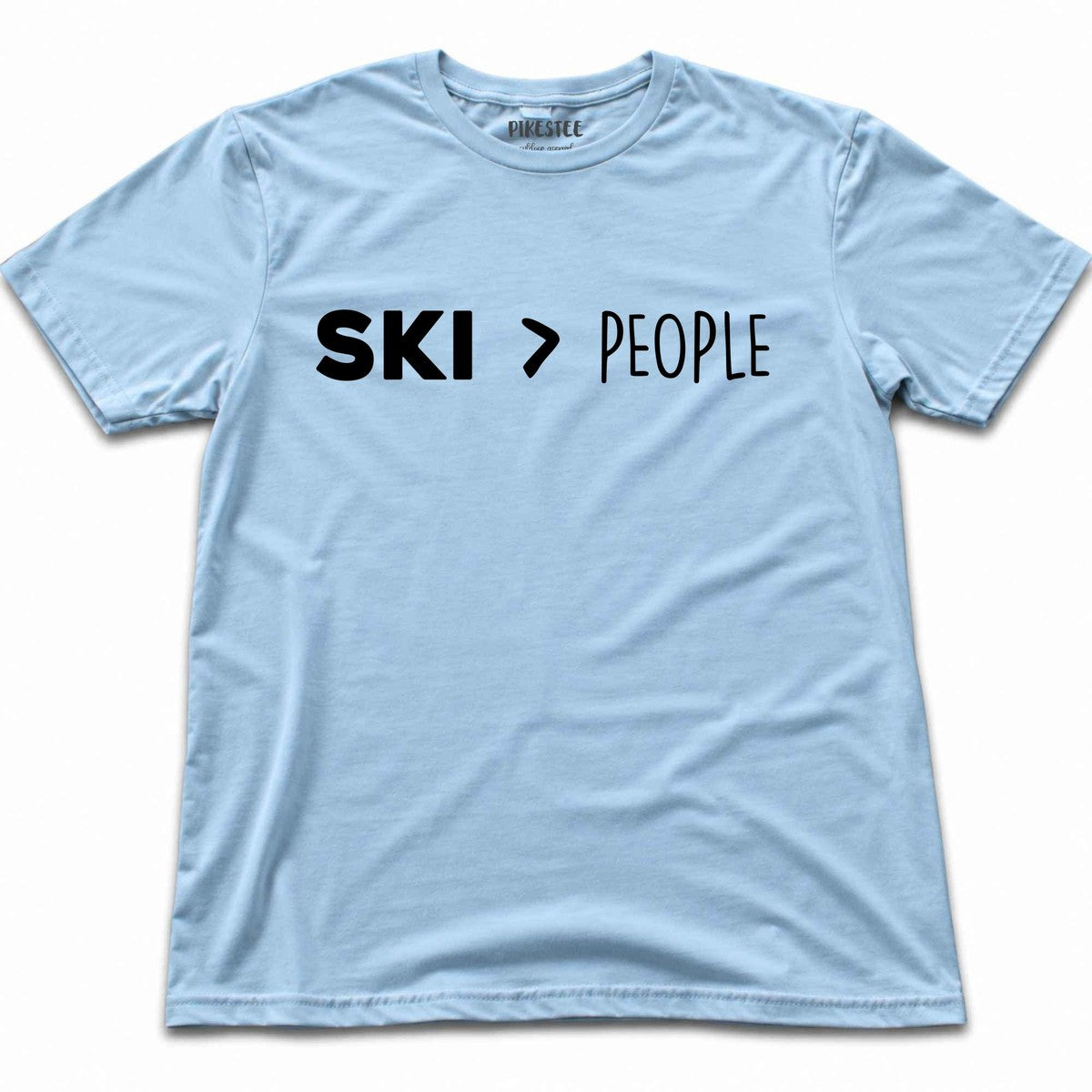 Ski Over People T-shirt - Light Blue