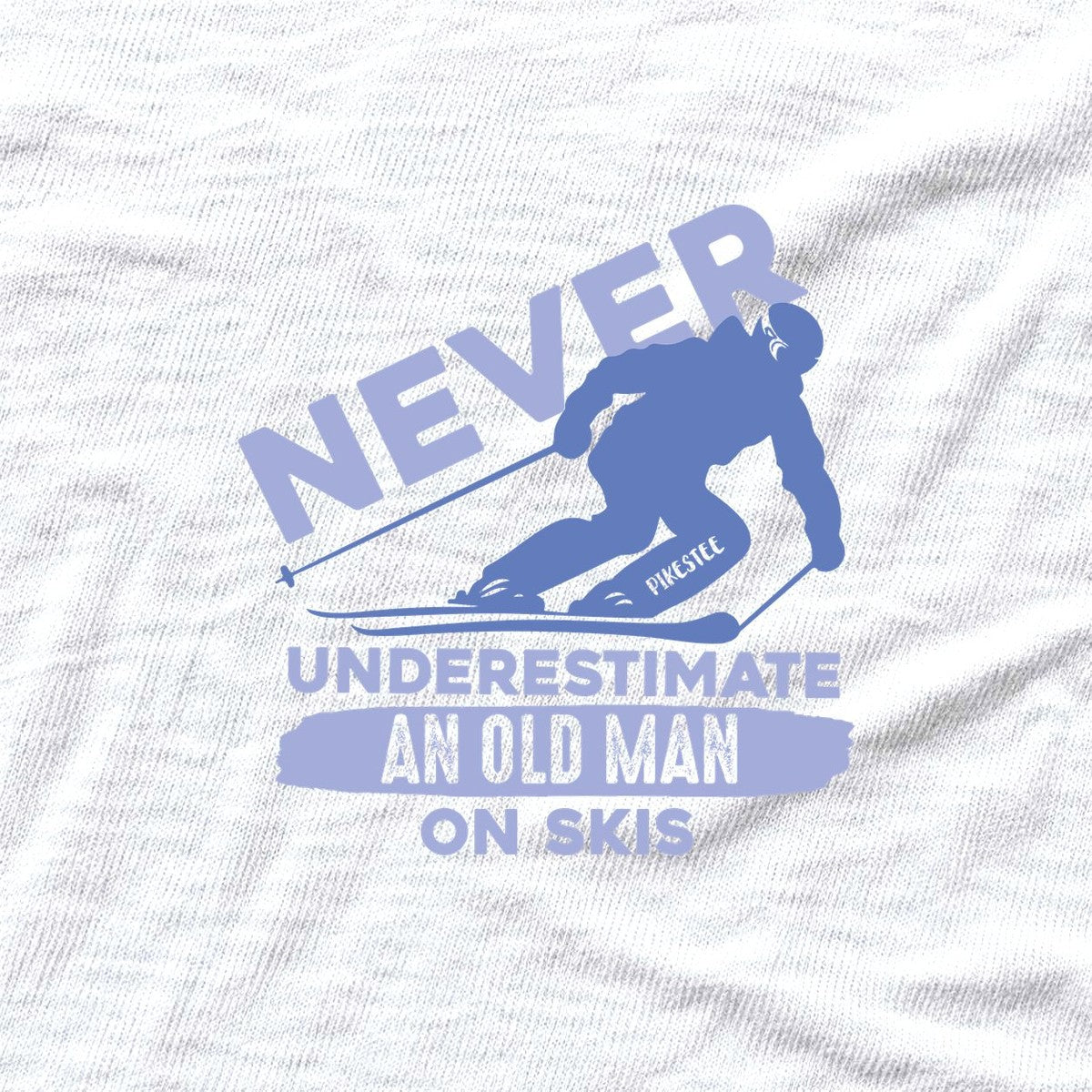 Old Man On Skis T-shirt - White - hero