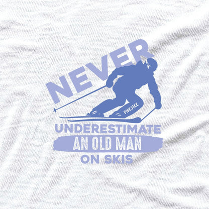Old Man On Skis T-shirt - White - hero