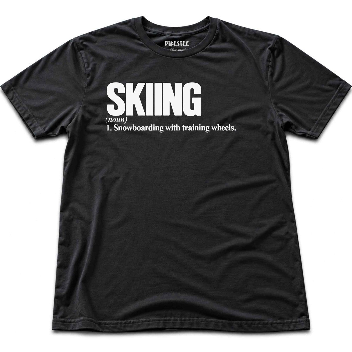 Skiing Snow Definition T-shirt - Black