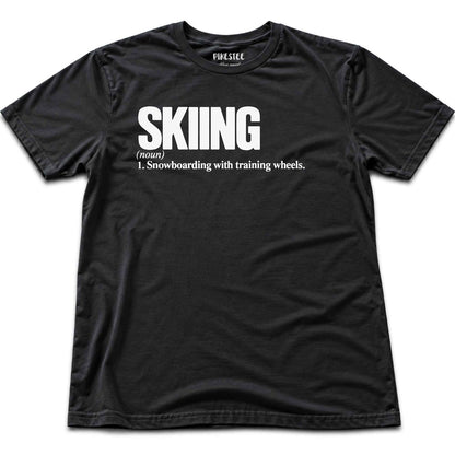 Skiing Snow Definition T-shirt - Black