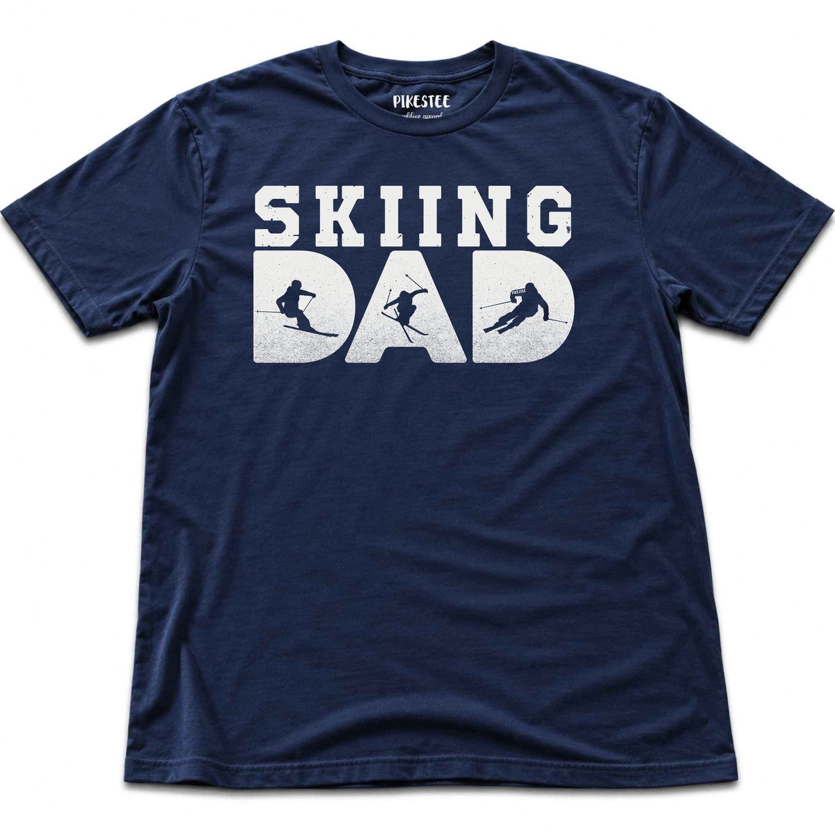 Skiing Dad Typo T-shirt - Navy