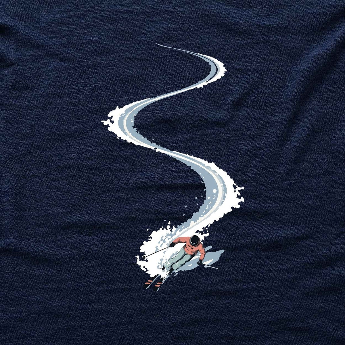 Snow Slalom T-shirt - Navy - hero
