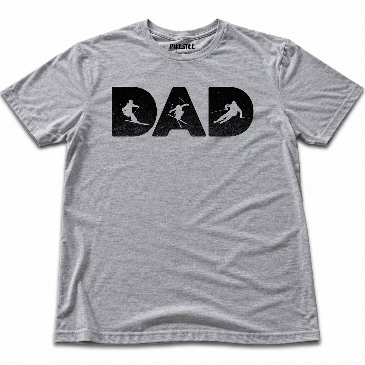 Skier Dad Typo T-shirt - Sport Grey