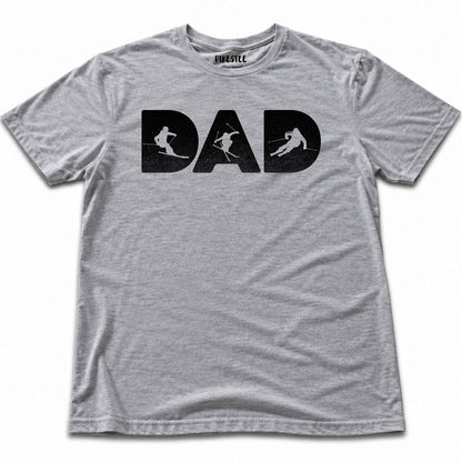Skier Dad Typo T-shirt - Sport Grey