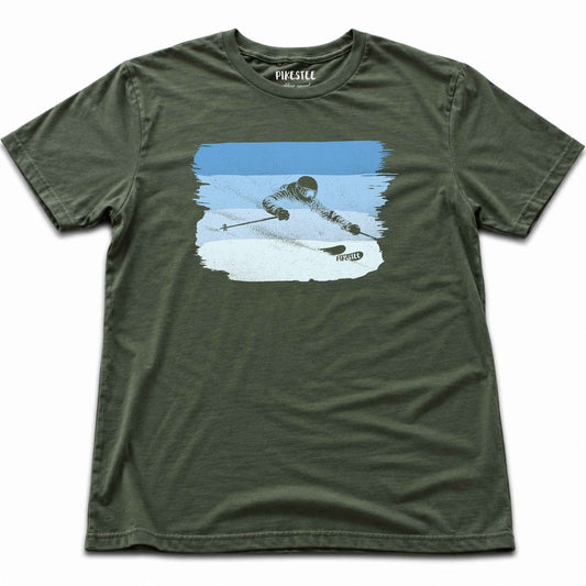 Gradient Ski Flow T-shirt - Military Green