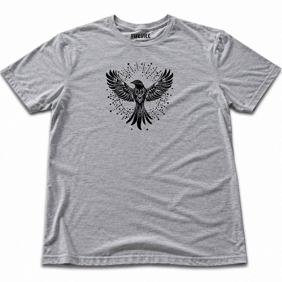 Bird Mandala T-shirt - Sport Grey