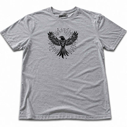 Bird Mandala T-shirt - Sport Grey