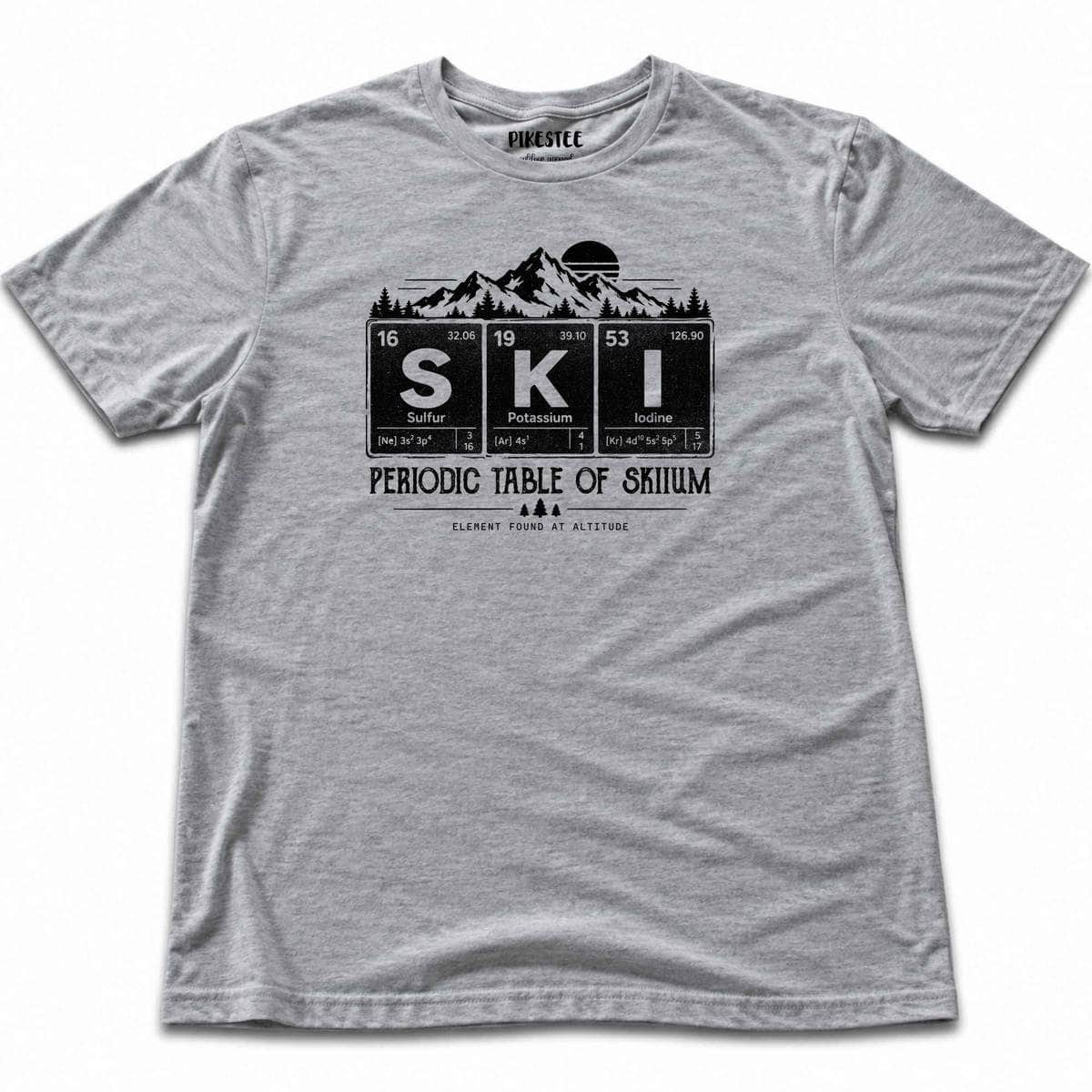 Periodic Table Of Skiium T-shirt - Sport Grey