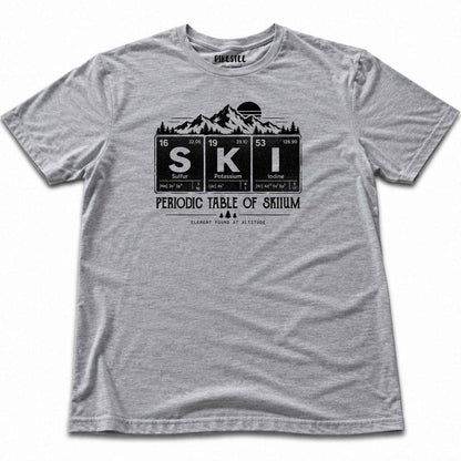 Periodic Table Of Skiium T-shirt - Sport Grey