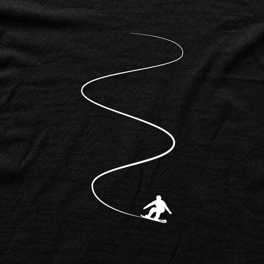Snowboard Slalom T-shirt - Black - hero