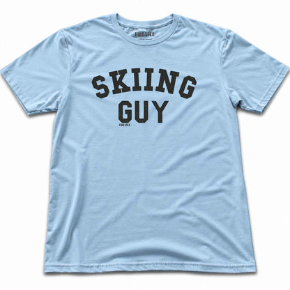 Skiing Guy T-shirt - Light Blue