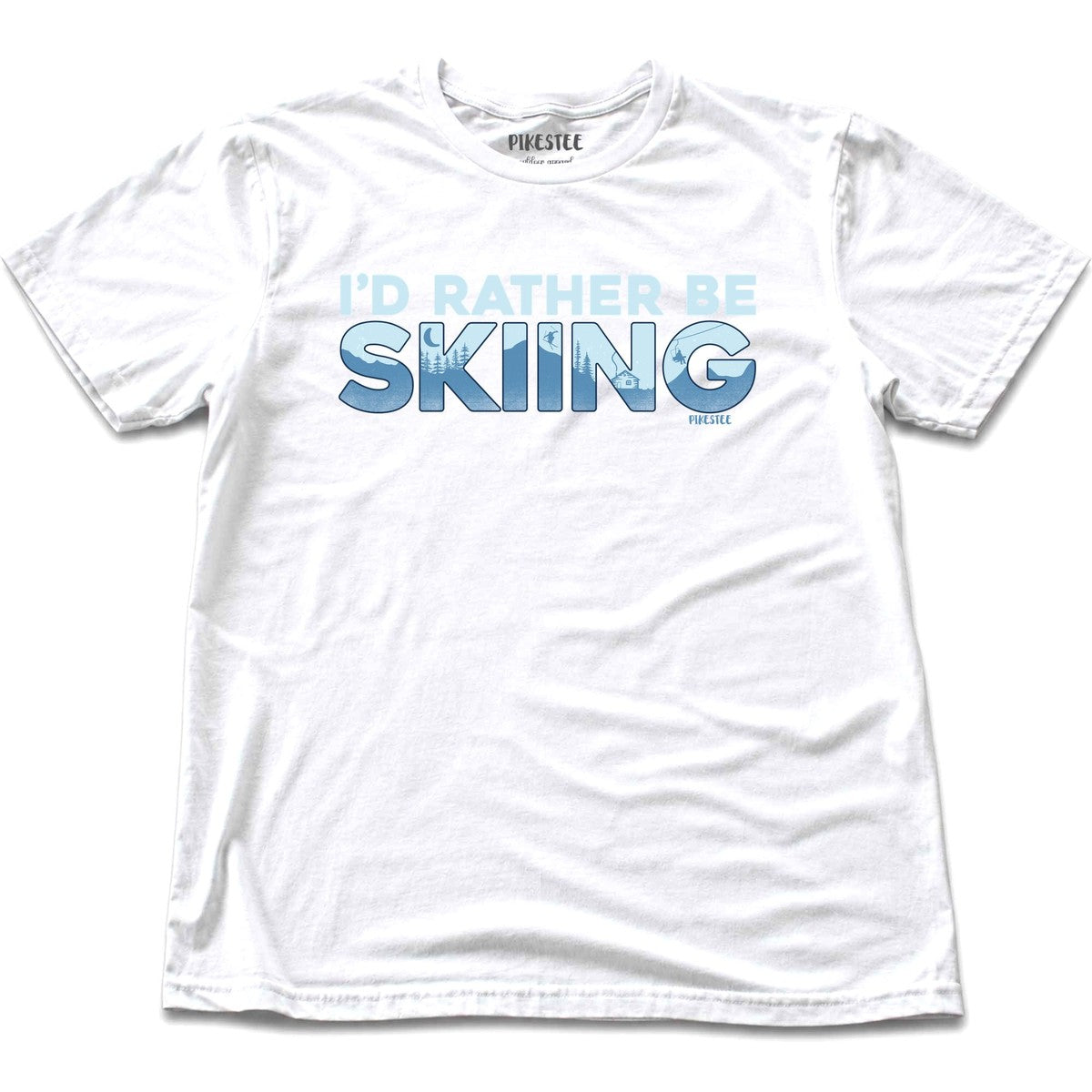 I'd Rather Be Skiing T-shirt - White