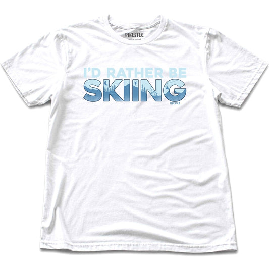 I'd Rather Be Skiing T-shirt - White