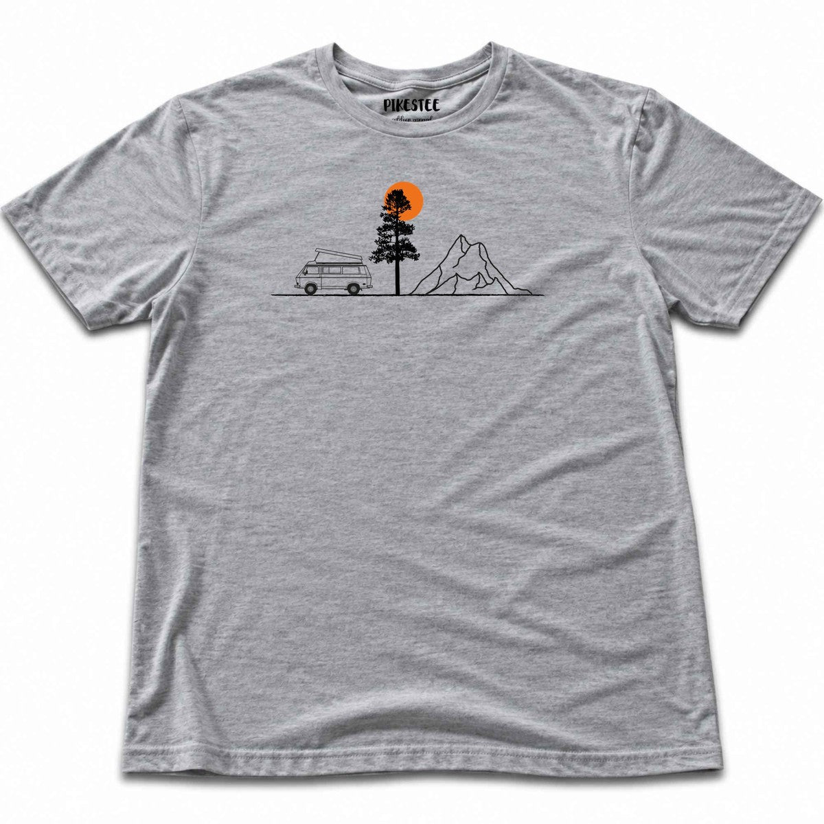 Van, Tree, Mountain T-shirt - Sport Grey