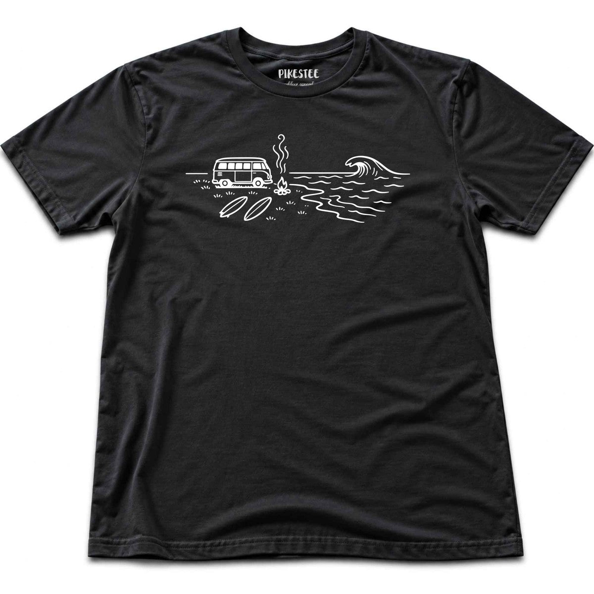 Van On The Beach T-shirt - Black