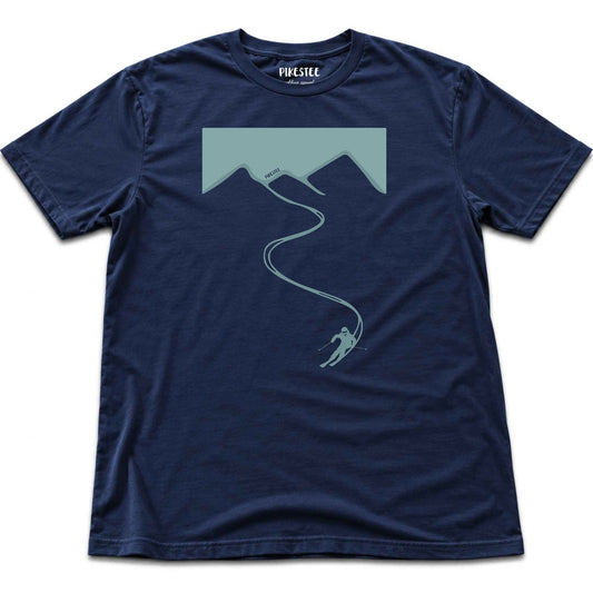 Ski Path Mountain T-shirt - Navy