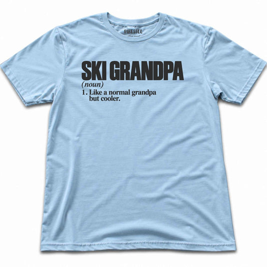 Ski Grandpa T-shirt - Light Blue