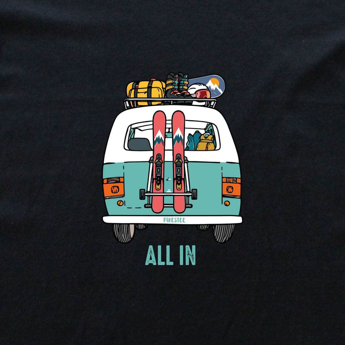 All In Van Ski T-shirt - Black - cover