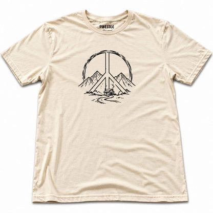Peace Sign Cabin T-shirt - Natural