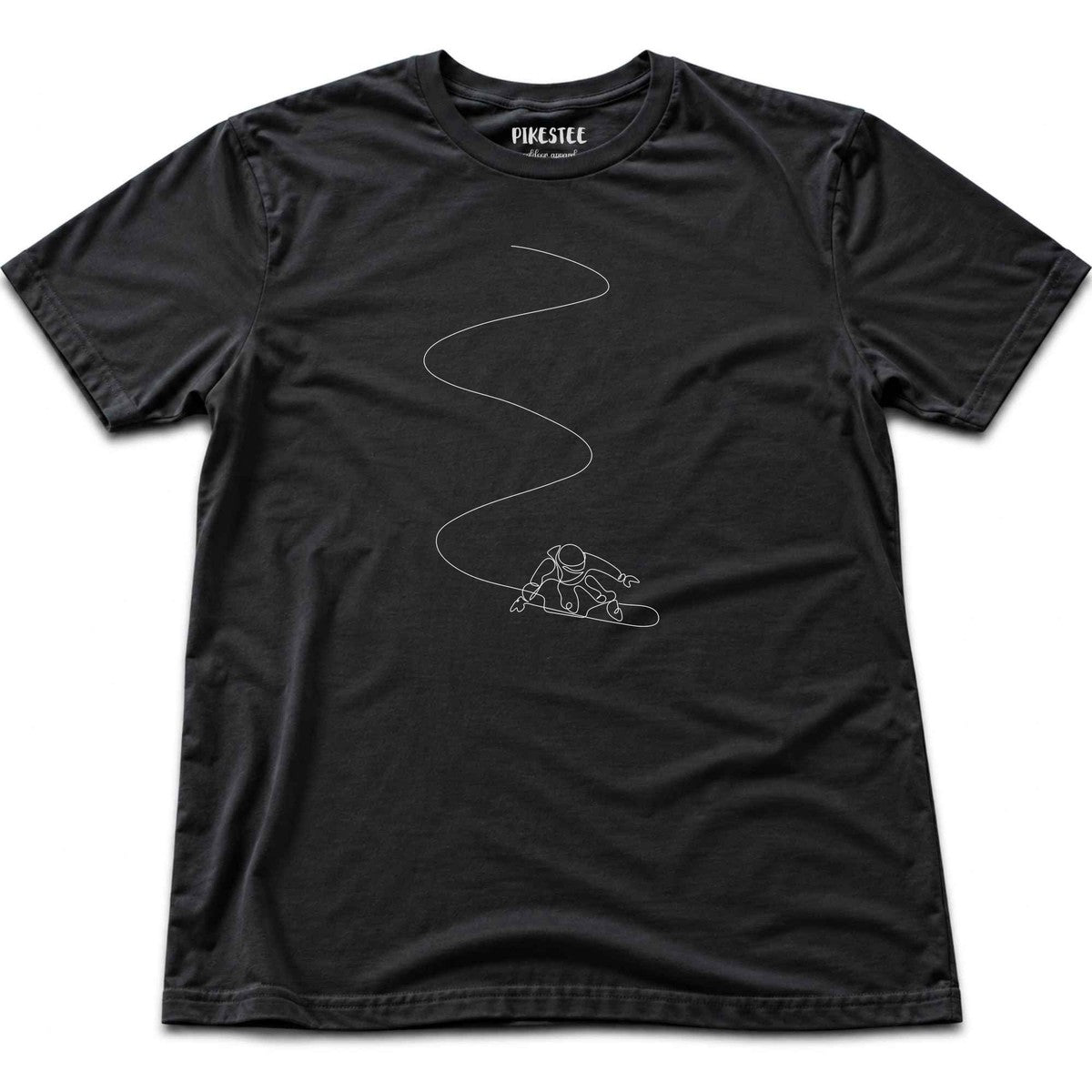 Snowboarder Slalom Art T-shirt - Black