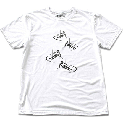 Skier Race Turns T-shirt - White