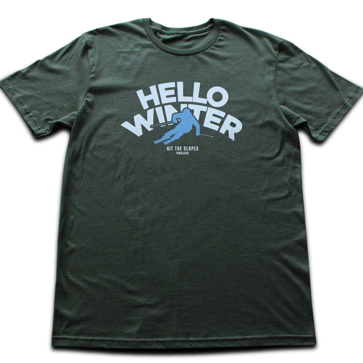 Hello Winter T-shirt - Military Green