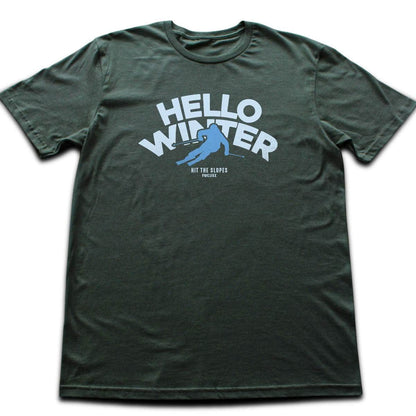 Hello Winter T-shirt - Military Green