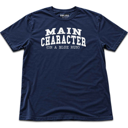 Main Character Typo T-shirt - Heather Navy